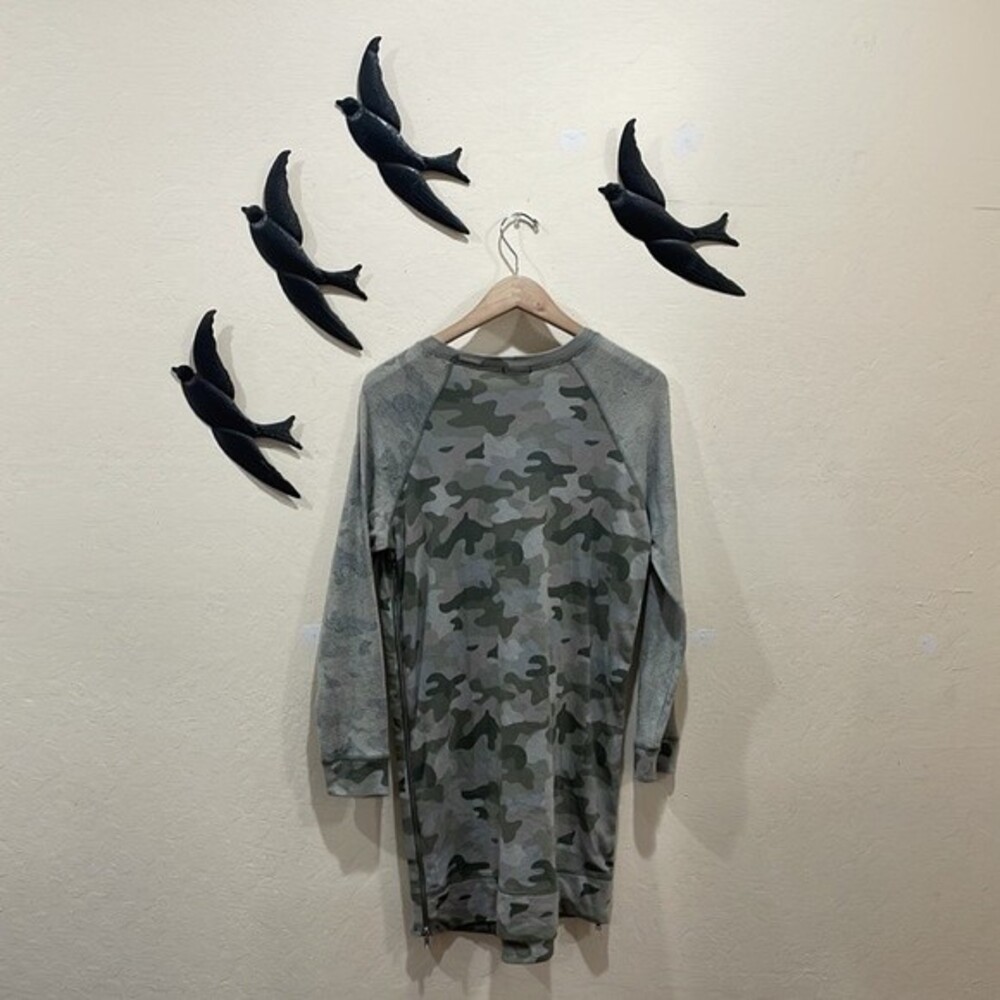 Rails Georgia Camo T-shirt Long Sleeve Side Zipper Dress - XS - New! $158 - Picture 6 of 9